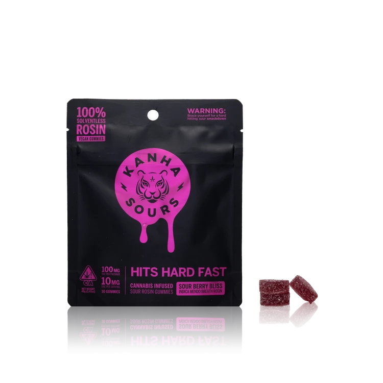 Solventless Rosin Sour Vegan Gummies
